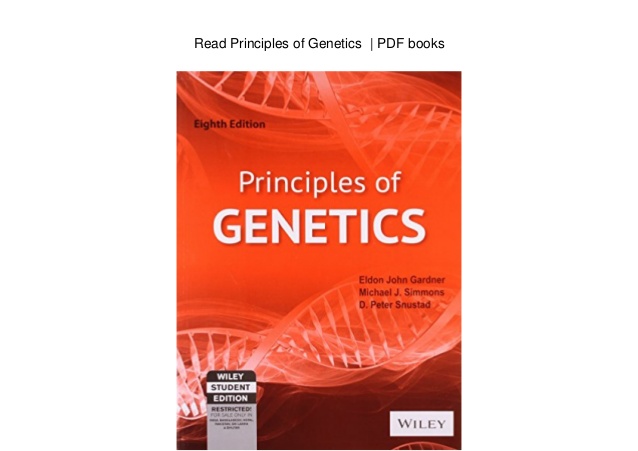 Principles of genetics by gardner pdf