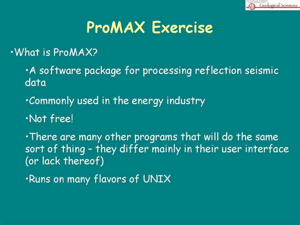 Promax Seismic Software